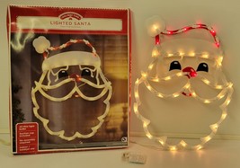 *B) Holiday Time Lighted Santa Claus 43 Mini Bulb 17&quot; Christmas Decoration - $288.59 MXN