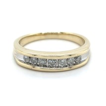 Mens Diamond Band Ring REAL Solid 10k Yellow Gold 6.3g Size 10.5 - £3,917.89 GBP