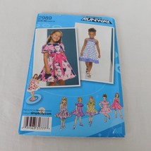 Simplicity 2989 Sew Pattern Girls Project Runway 7 Dress Styles Sizes 4 5 6 7 8 - £4.71 GBP