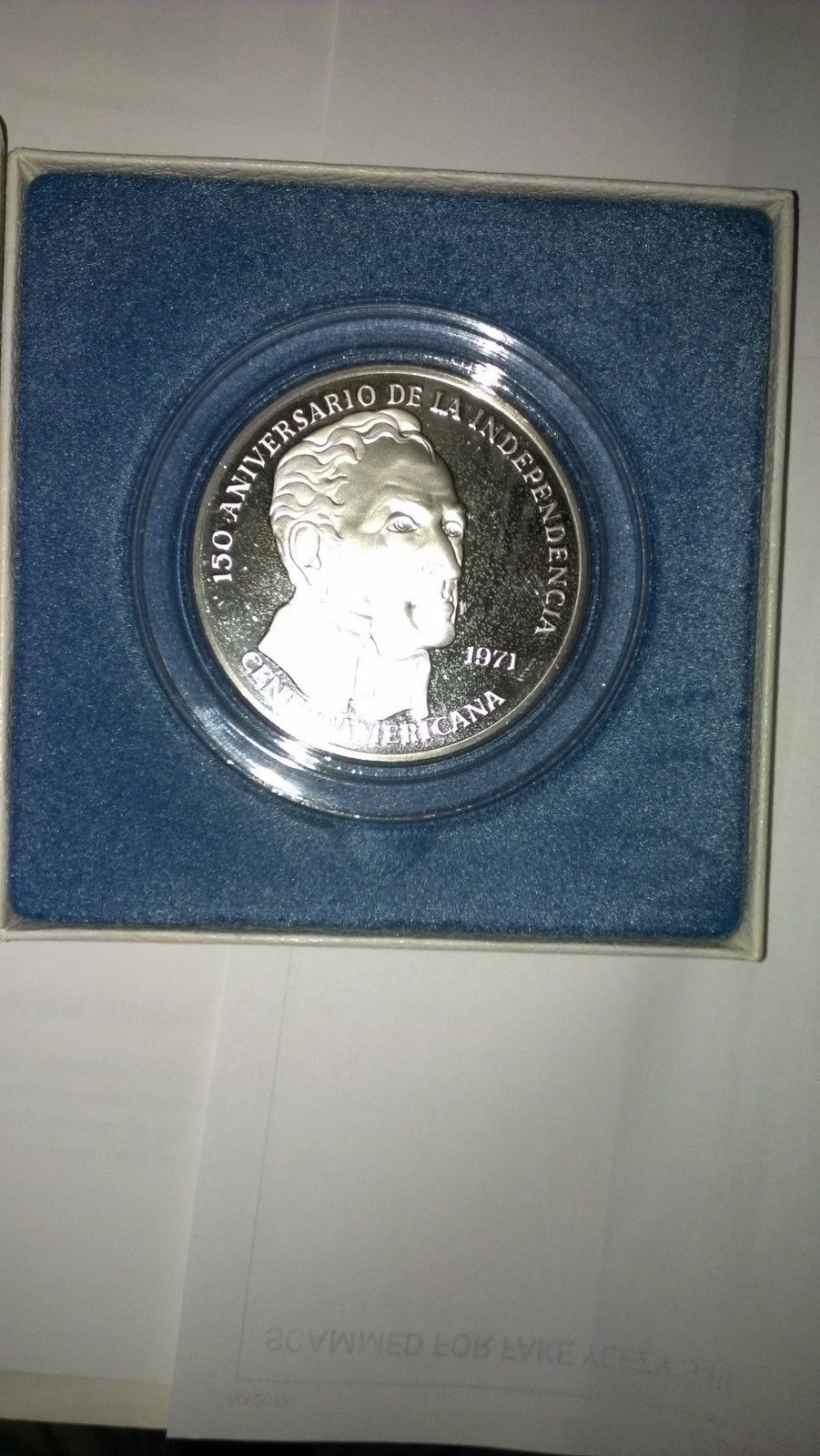 20 Balboas Panama 1971 Proof Coin 2k grn Sterling  + Certificate of Authenticity - $2,500.00