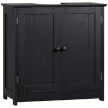 HOMCOM Black Under-Sink Bathroom Cabinet with Shelf - $110.99