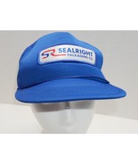 Sealright Packaging Co Vintage Blue Mesh Snapback Trucker Hat -Made in USA - £11.80 GBP