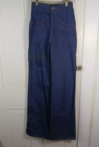  Vintage 70s Womens Denim Flare Jeans Size 8 Hight Waisted - £38.35 GBP