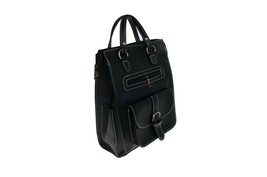 Artisan Crafted Leather Look Designer Handbag Backpack/Shoulder Bag (Black) - £66.88 GBP