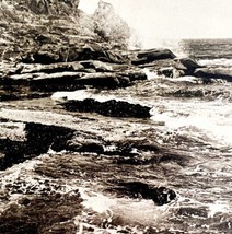 Bold Coast Shore Landscape Maine 1924 Gravure Print Antique New England ... - $34.50