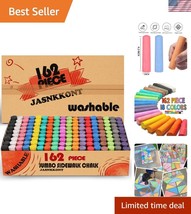 Vibrant Assorted 162-Pack Sidewalk Chalk - Ideal for Playgrounds and Cla... - $40.50