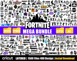 Battle Royale Gaming SVG Bundle + Bonus 4 PNG Files – Fortnite - $6.11 CAD
