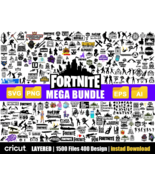 Battle Royale Gaming SVG Bundle + Bonus 4 PNG Files – Fortnite - $6.11 CAD