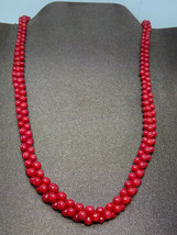 NEW Jay King Mine Finds Coral Graduated Bead Cluster Necklace DTR,Sterling Clasp - £100.16 GBP