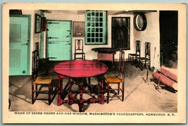 Room of Seven Doors and One Window Washington Headquarters Newburgh NY Postcard - $11.83