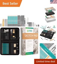 Professional Sketching Kit: 12 Graphite Pencils &amp; 100 Sheets for Artists - $952.78 MXN