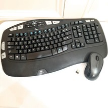 Logitech K350 Ergonomic wireless Keyboard and mouse M510 set unifying receiver - £27.91 GBP