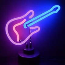 Guitar Player Art Light Neon Sculpture 16&quot;x12&quot; - £71.66 GBP