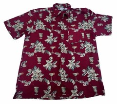 Island Blue Hawaiian Shirt Mens Summer Casual Beach Button Down Size Lar... - $10.88