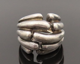 DESIGNER 925 Silver - Vintage Scalloped Open Dome Fashion Ring Sz 5 - RG26452 - £69.08 GBP