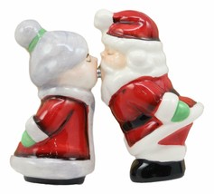 Ebros Kissing Mr And Mrs Santa Claus Couple Magnetic Salt And Pepper Sha... - £13.42 GBP