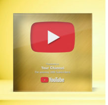 Custom Social Media Award, Plaque Creator play button award, youtube play button - $55.00