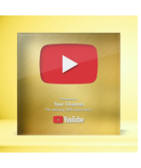 Custom Social Media Award, Plaque Creator play button award, youtube pla... - $55.00