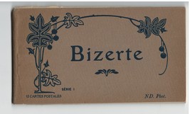 Vtg Antique Early 1900s Bizerte Postcard Book 12 Cards Tunisia Neurdein Freres - £27.51 GBP