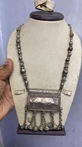 wow Antique Yemenite Bedouin Yemeni Necklace Yemen Silver Labbe Choker Jewelry - $198.00