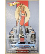 &#39;66 Chevy Nova  Custom Hot Wheels Gulf Racing Series Car w/WW  Real Ride... - $1,823.38 MXN