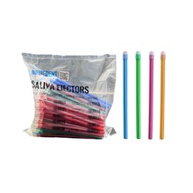 BRITEDENT Saliva Ejectors Assorted Body With Clear Tips 100/Pk BSI-90010 - £5.94 GBP