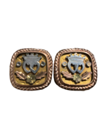 Tri Color Gold Filled Victorian Cuff Links Old Pivot Button Back late 18... - £48.08 GBP