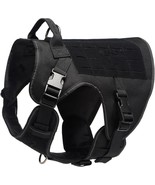 Tactical Dog Harness for Dogs No Pull,Dog Molle Vest with Hook (Black,Si... - £18.26 GBP