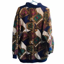 Vtg 80s Robert Stock Womens Silk Full Zip Jacket Size M Abstract Multicolor Rare - £75.04 GBP