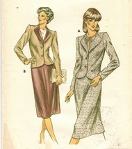 Vtg Misses Career Office Suit Lapel Jacket Skirt Kwik Sew 1185 Pattern 14-20 - £11.18 GBP