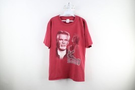 Vintage 90s Mens Size Large Distressed World Tour Kenny Rogers Band T-Shirt Red - $39.55