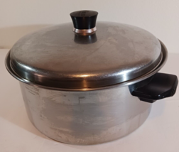 Vintage West Bend Continental Stainless Steel Stockpot 5Qt W/LID Deco Knob Usa - $17.28