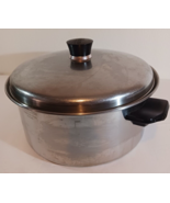 Vintage WEST BEND CONTINENTAL STAINLESS STEEL STOCKPOT 5Qt W/LID Deco Kn... - $17.28