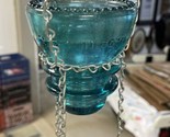 Vtg Retro Green Glass Electric Insulator Hanging Votive Candle Holders 3... - $34.65