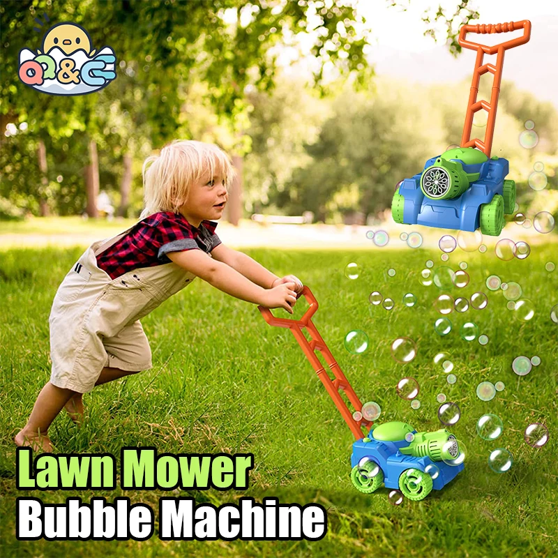 Bubble Machine Automatic Lawn Mower Weeder Shape Blower Baby Activity Walker for - £21.43 GBP+