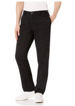 Essentials Men&#39;s Slim Fit Wrinkle Resistant Flat Front Chino Pants, Black, 30x32 - £10.21 GBP