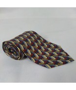 Jhane Barnes Mens Silk Tie Classic Jacquard Woven Abstract Formal Necktie - $11.26