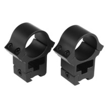 1&quot; High See-Thru Matte Black Airgun 22 3/8&quot; Grooved Bolt On Scope Ring Pair - £7.75 GBP