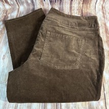 NEW Jag Jeans Size 24W Brown High Rise Straight Leg Corduroy Casual Pant... - $37.99