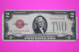 1928 G $2 Two Dollars United States Note Red Seal Guaranteed Authentic B... - $559.03 MXN