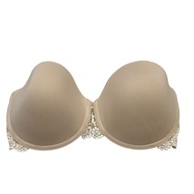 Wacoal 34DD Bra Beige Embrace Lace Push Up Strapless Underwire Back Clos... - $26.88