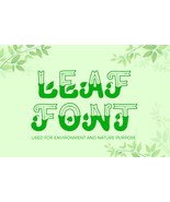 Leaf Font | Nature font | Leafy font | Tree font | Color font  | Eco fon... - $10.00