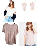 Old Navy Women’s Size S Short Sleeve Luxe V-Neck T-Shirt Tee pastel pink... - $10.40