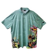 Sunday Swagger Polo Shirt Mens 3XL XXXL Green Tropical Toucan Bird Stret... - $516.56 MXN