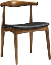 Modway Tracy Mid-Century Modern Wood And Faux Leather Upholstered Dining Chair - £143.69 GBP