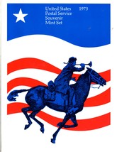 U S P S Stamps - 1973 Souvenir Mint Set Stamps &amp; Mounts Unopened 1973 USPS  - $12.00