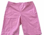Charter Club Size Large 11&quot; Pink Pull On Bermuda Shorts Strech Comforable - $18.69