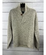 Vintage REI PeakValue Sweater Pullover Shawl Collar Wool Blend Tan Brown... - £25.03 GBP