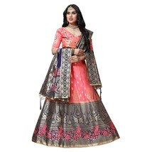 Lehenga Choli Kanchipuram Silk Pink Lehenga Bollywood Designer Party India Sari - £49.54 GBP