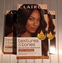 3 Clairol Textures &amp; Tones Permanent Hair Dye, 1N Natural Black Hair (F11) - £13.85 GBP